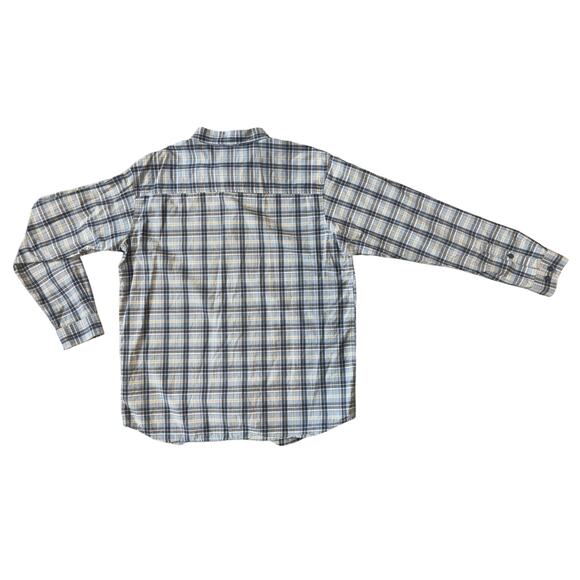 Columbia Men's Button Down Shirt Size XL Blue Plaid Chest Pocket 100% Cotton EUC - Picture 8 of 11